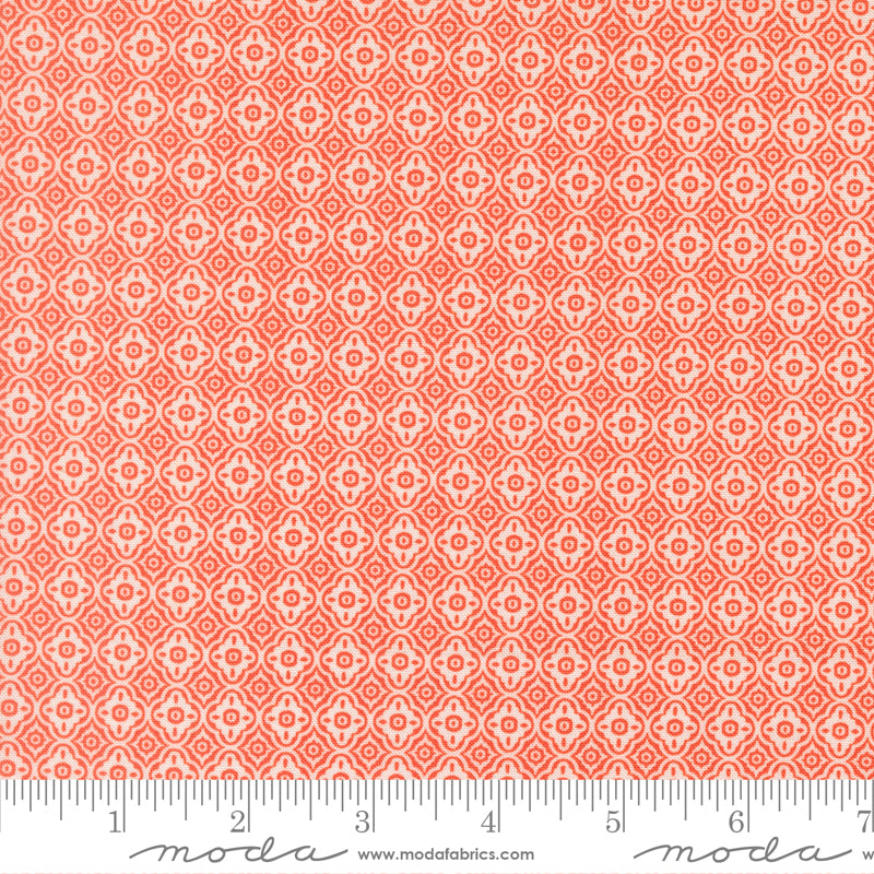 Summer's End Persimmon Garden Trellis Yardage by Fig Tree & Co. for Moda Fabrics