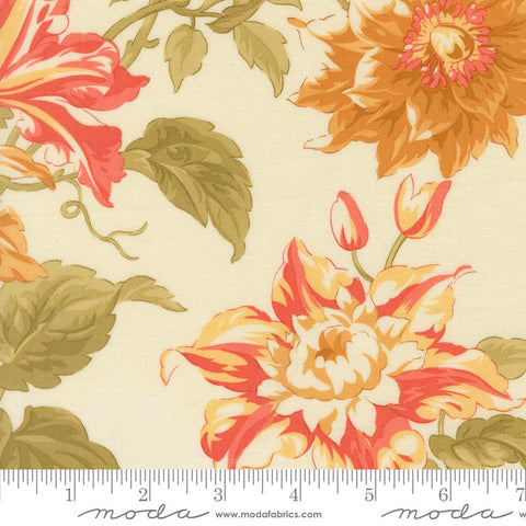 Butternut & Sage Cream Harvest Floral Yardage by Fig Tree & Co. for Moda Fabrics