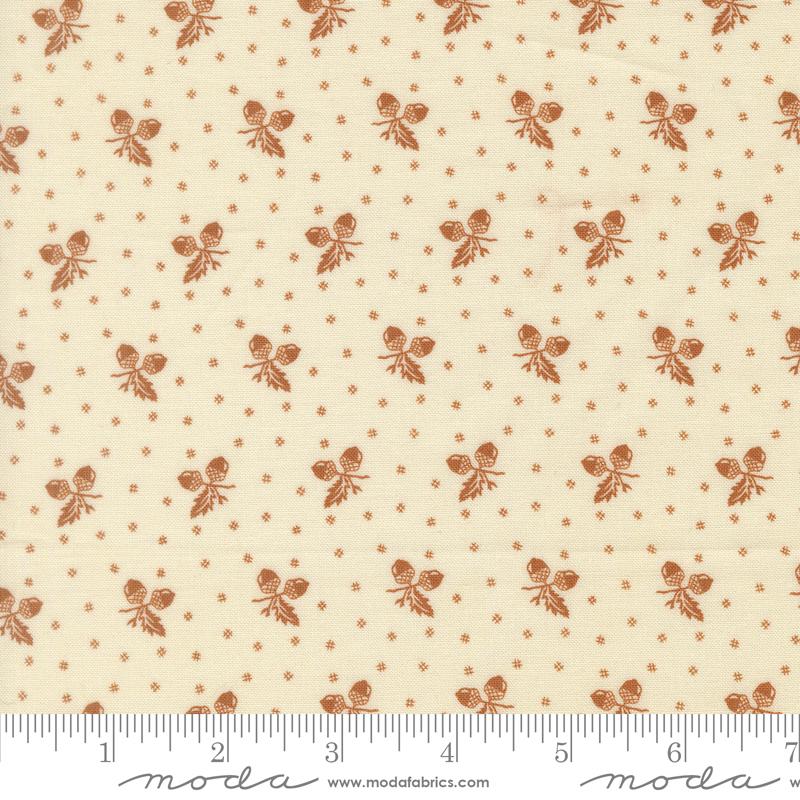 Butternut & Sage Cream Cinnamon Acorn Medley Yardage by Fig Tree & Co. for Moda Fabrics