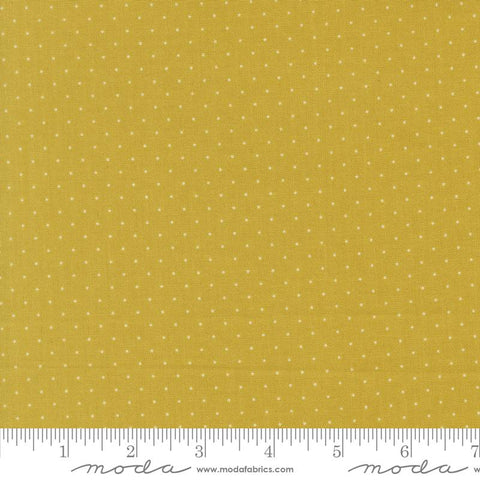 Butternut & Sage Citron Pindot Yardage by Fig Tree & Co. for Moda Fabrics