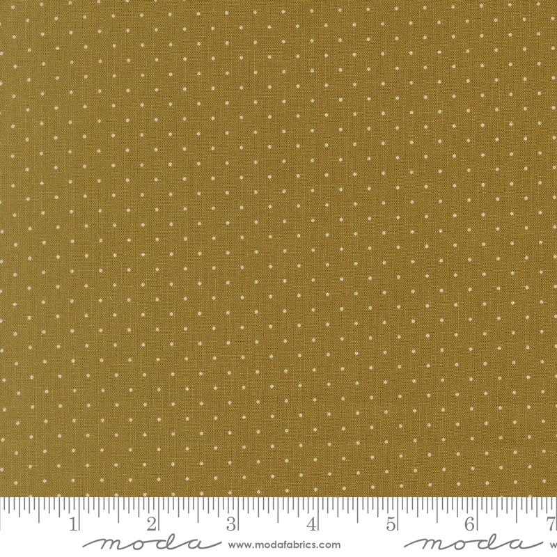 Butternut & Sage Olive Pindot Yardage by Fig Tree & Co. for Moda Fabrics