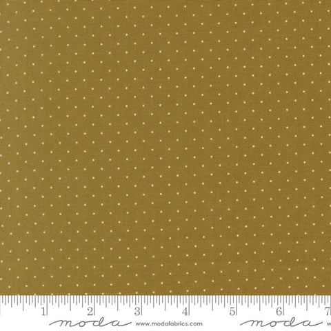 Butternut & Sage Olive Pindot Yardage by Fig Tree & Co. for Moda Fabrics