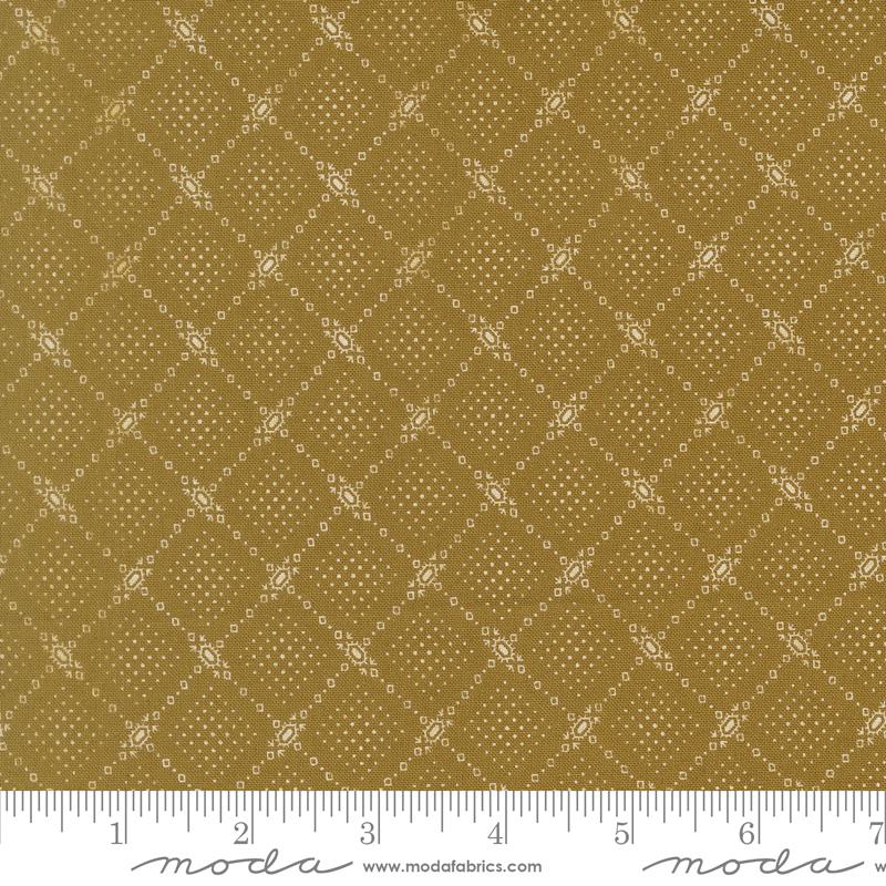 Butternut & Sage Olive Autumn Trellis Yardage by Fig Tree & Co. for Moda Fabrics
