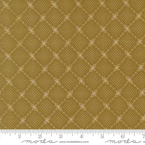 Butternut & Sage Olive Autumn Trellis Yardage by Fig Tree & Co. for Moda Fabrics