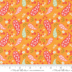 Raspberry Summer Apricot Paisley Yardage by Sherri & Chelsi for Moda Fabrics