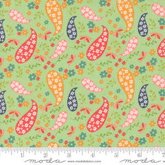 Raspberry Summer Mint Paisley Yardage by Sherri & Chelsi for Moda Fabrics