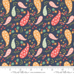 Raspberry Summer Blueberry Paisley Yardage by Sherri & Chelsi for Moda Fabrics