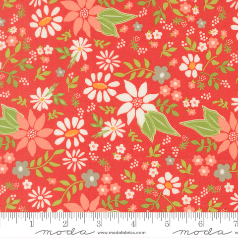 Poinsettia & Pear Geranium Poinsettia Yardage by Sherri & Chelsi for Moda Fabrics