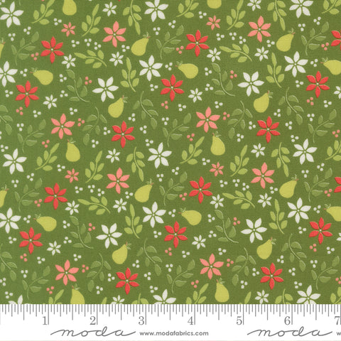 Poinsettia & Pear Evergreen Pear Yardage by Sherri & Chelsi for Moda Fabrics