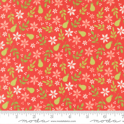Poinsettia & Pear Geranium Pear Yardage by Sherri & Chelsi for Moda Fabrics