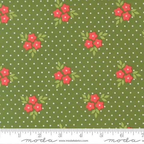 Poinsettia & Pear Evergreen Bouquet Yardage by Sherri & Chelsi for Moda Fabrics