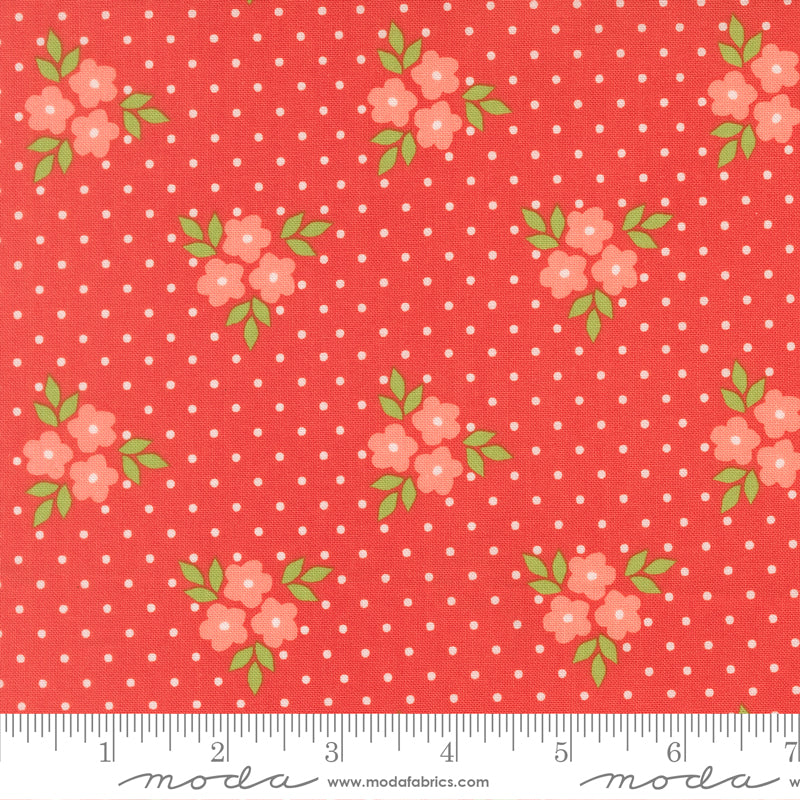 Poinsettia & Pear Geranium Bouquet Yardage by Sherri & Chelsi for Moda Fabrics