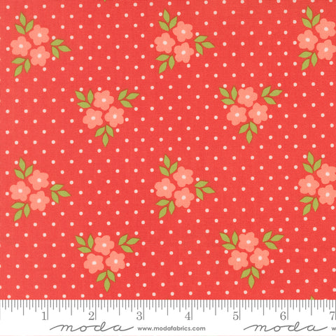 Poinsettia & Pear Geranium Bouquet Yardage by Sherri & Chelsi for Moda Fabrics