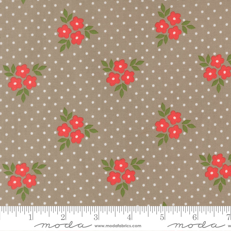 Poinsettia & Pear Stone Bouquet Yardage by Sherri & Chelsi for Moda Fabrics