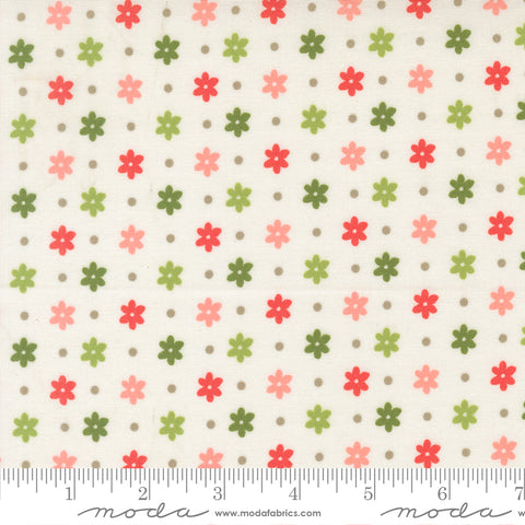 Poinsettia & Pear Cloud Daisy Dot Yardage by Sherri & Chelsi for Moda Fabrics