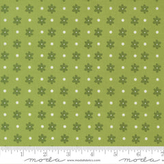 Poinsettia & Pear Fresh Grass Daisy Dot Yardage by Sherri & Chelsi for Moda Fabrics