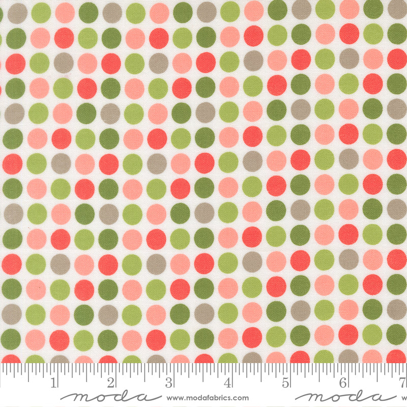 Poinsettia & Pear Cloud Dots Yardage by Sherri & Chelsi for Moda Fabrics
