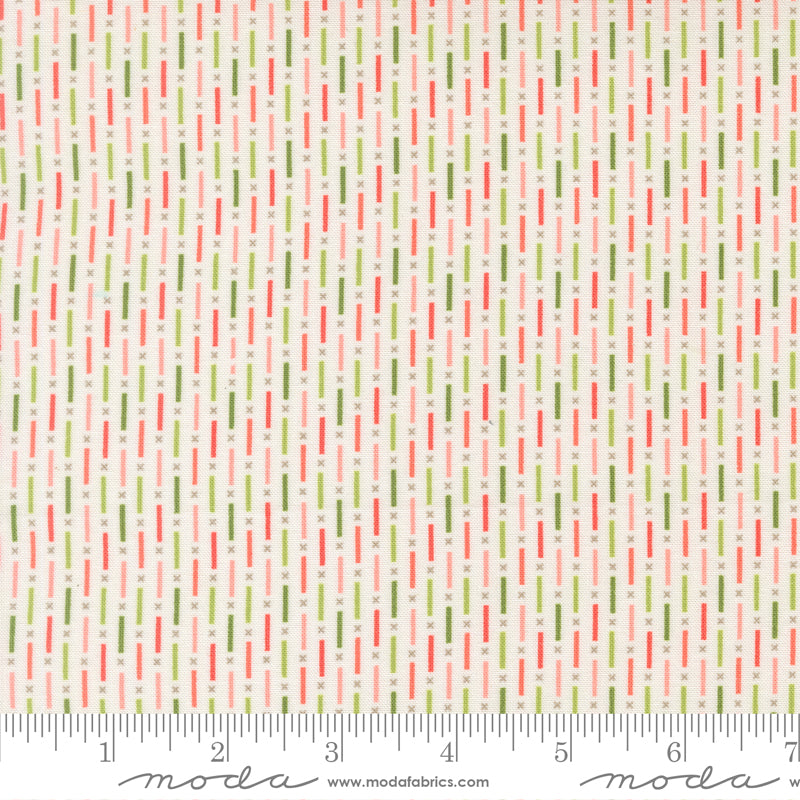 Poinsettia & Pear Cloud Candy Stripe Yardage by Sherri & Chelsi for Moda Fabrics