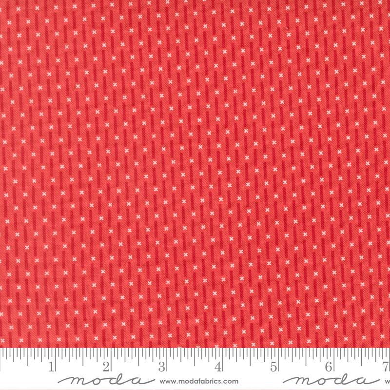 Poinsettia & Pear Geranium Candy Stripe Yardage by Sherri & Chelsi for Moda Fabrics