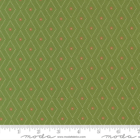 Poinsettia & Pear Evergreen Argyle Yardage by Sherri & Chelsi for Moda Fabrics