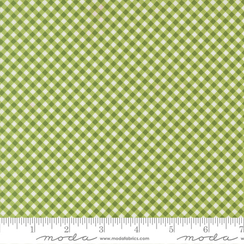 Poinsettia & Pear Fresh Grass Gingham Yardage by Sherri & Chelsi for Moda Fabrics