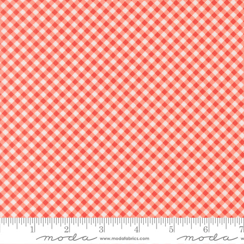 Poinsettia & Pear Geranium Gingham Yardage by Sherri & Chelsi for Moda Fabrics