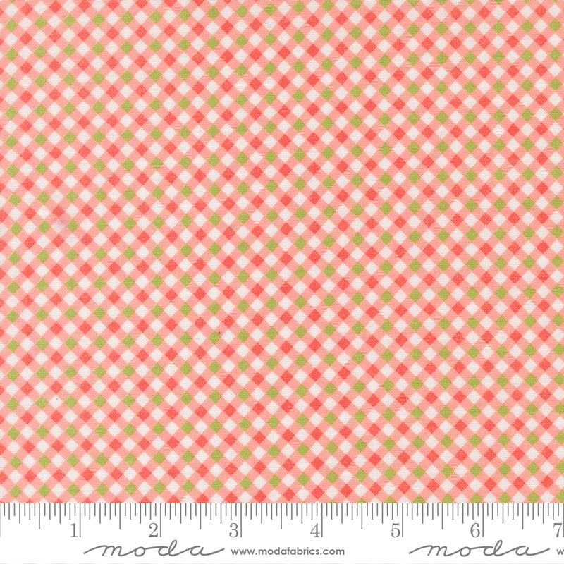 Poinsettia & Pear Carnation Gingham Yardage by Sherri & Chelsi for Moda Fabrics