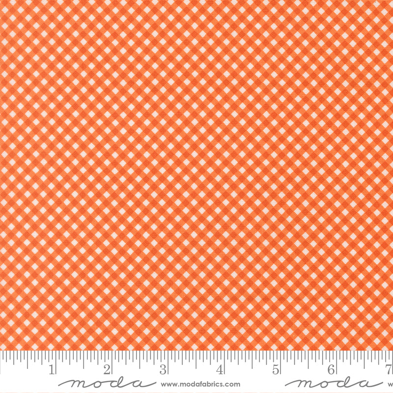 Birch & Willow Pumpkin Gingham Yardage by Sherri & Chelsi for Moda Fabrics