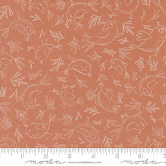 Chirp Clay Trace A Bird yardage by Elena Amo for Moda Fabrics