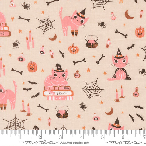 Purrs & Boos Moonbeam Cats Yardage by Elena Amo for Moda Fabrics