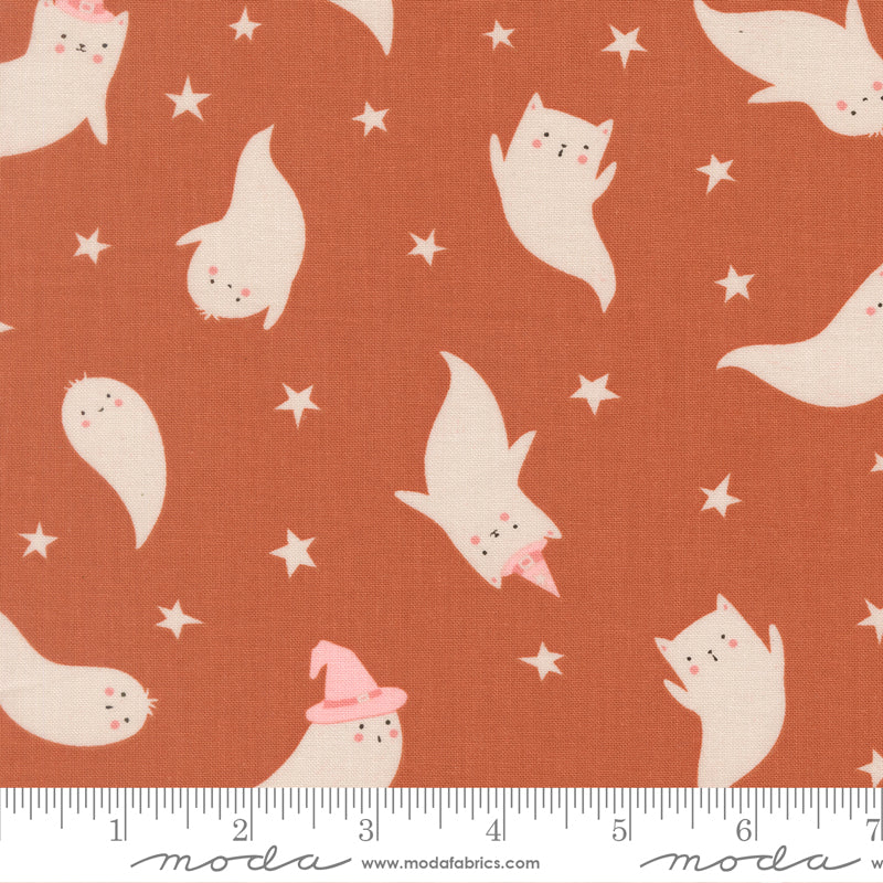 Purrs & Boos Spice Ghost Yardage by Elena Amo for Moda Fabrics