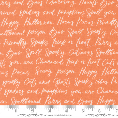 Purrs & Boos Pumpkin Happy Halloween Yardage by Elena Amo for Moda Fabrics