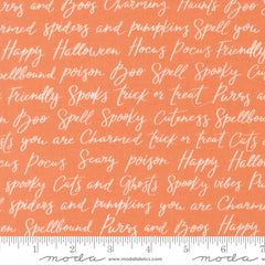 Purrs & Boos Pumpkin Happy Halloween Yardage by Elena Amo for Moda Fabrics