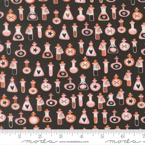 Purrs & Boos Black Cat Poisons Yardage by Elena Amo for Moda Fabrics