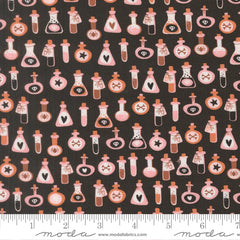 Purrs & Boos Black Cat Poisons Yardage by Elena Amo for Moda Fabrics