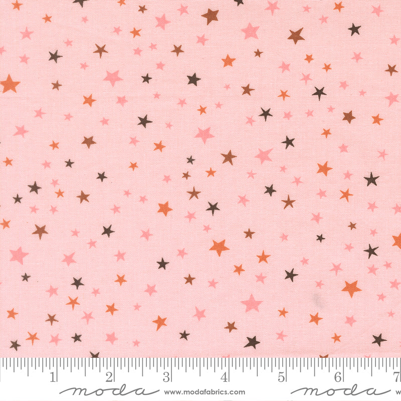 Purrs & Boos Purrfect Pink Stars Yardage by Elena Amo for Moda Fabrics