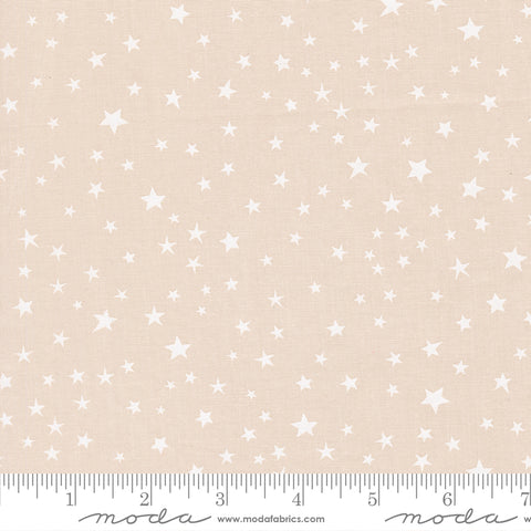 Purrs & Boos Moonbeam White Stars Yardage by Elena Amo for Moda Fabrics