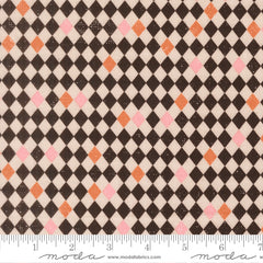 Purrs & Boos Black Cat Harlequin Diamonds Yardage by Elena Amo for Moda Fabrics