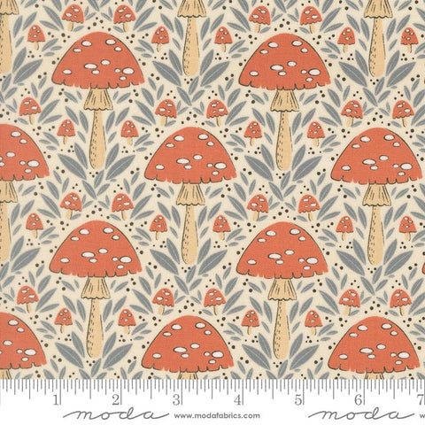 Nature's Sketchbook Pearl Mushroom Yardage by Elena Amo for Moda Fabrics