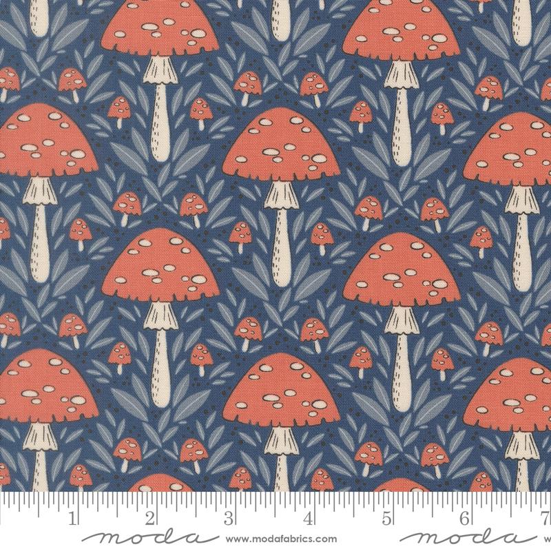 Nature's Sketchbook Twilight Mushroom Yardage by Elena Amo for Moda Fabrics