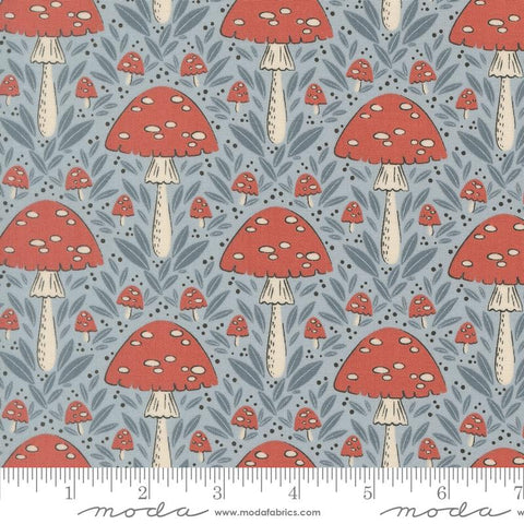 Nature's Sketchbook Sky Mushroom Yardage by Elena Amo for Moda Fabrics