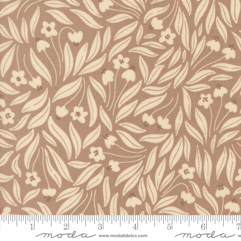 Nature's Sketchbook Pebble Flowy Flowers Yardage by Elena Amo for Moda Fabrics