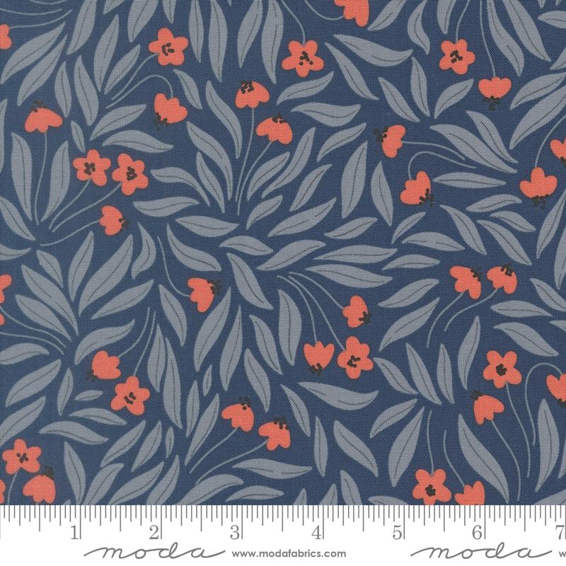 Nature's Sketchbook Twilight Flowy Flowers Yardage by Elena Amo for Moda Fabrics