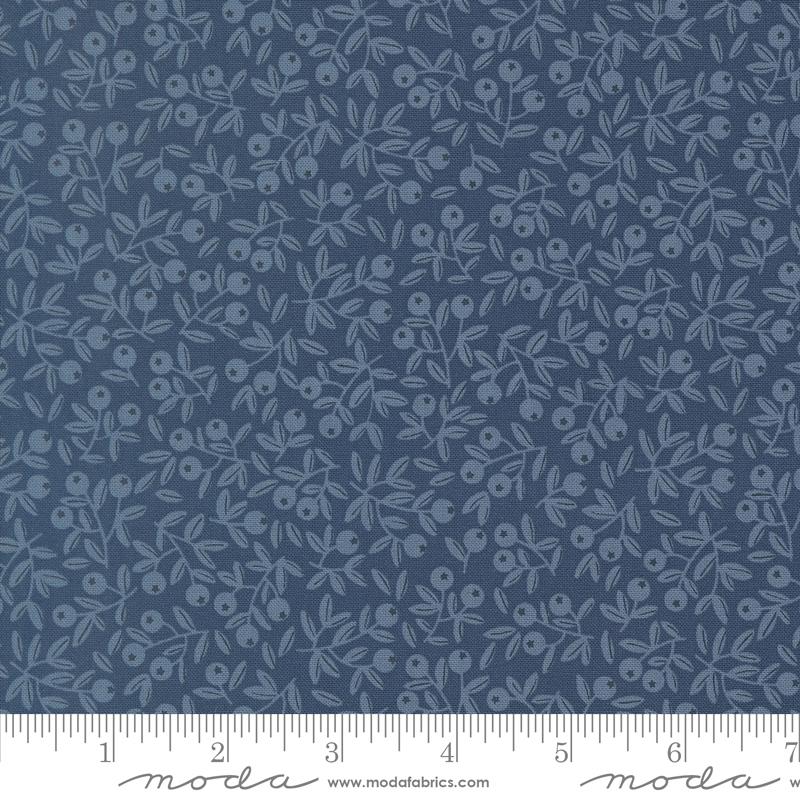Nature's Sketchbook Twilight Blueberry Yardage by Elena Amo for Moda Fabrics