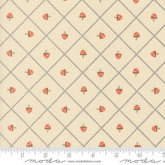 Nature's Sketchbook Pearl Mushroom and Grid Yardage by Elena Amo for Moda Fabrics
