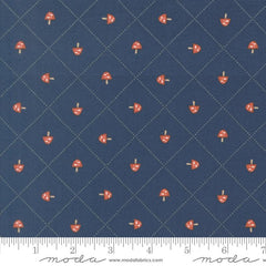 Nature's Sketchbook Twilight Mushroom and Grid Yardage by Elena Amo for Moda Fabrics