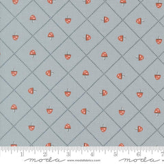 Nature's Sketchbook Sky Mushroom and Grid Yardage by Elena Amo for Moda Fabrics