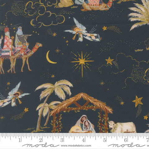 Silent Night Holy Night Silent Night Landscape Yardage by Watercolour Heart for Moda Fabrics
