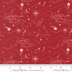 Silent Night Crimson Holy Night Skies Yardage by Watercolour Heart for Moda Fabrics