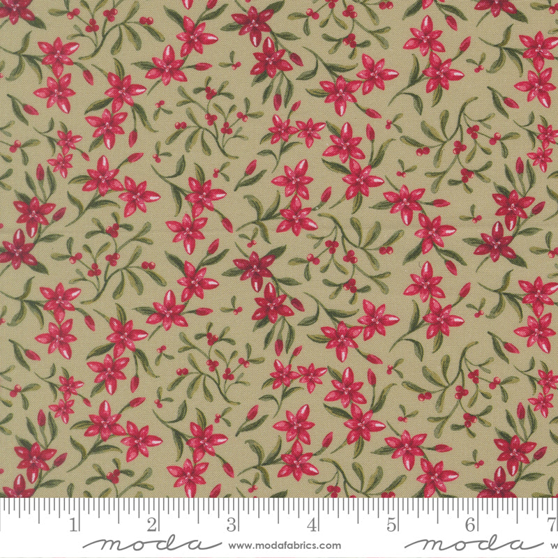 Silent Night Sage Star of Bethlehem Yardage by Watercolour Heart for Moda Fabrics